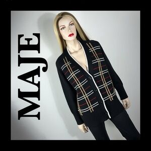 Maje Black Knit Sweater
